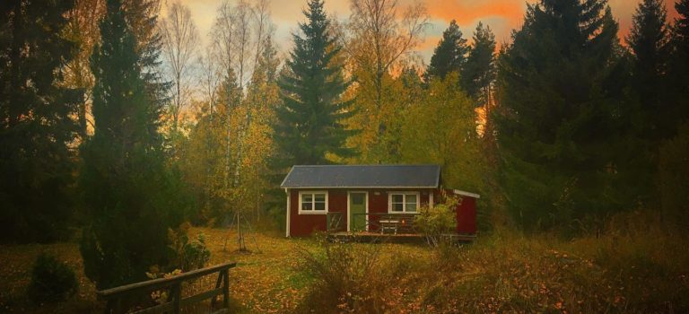 L’automne dans une cabane scandinave